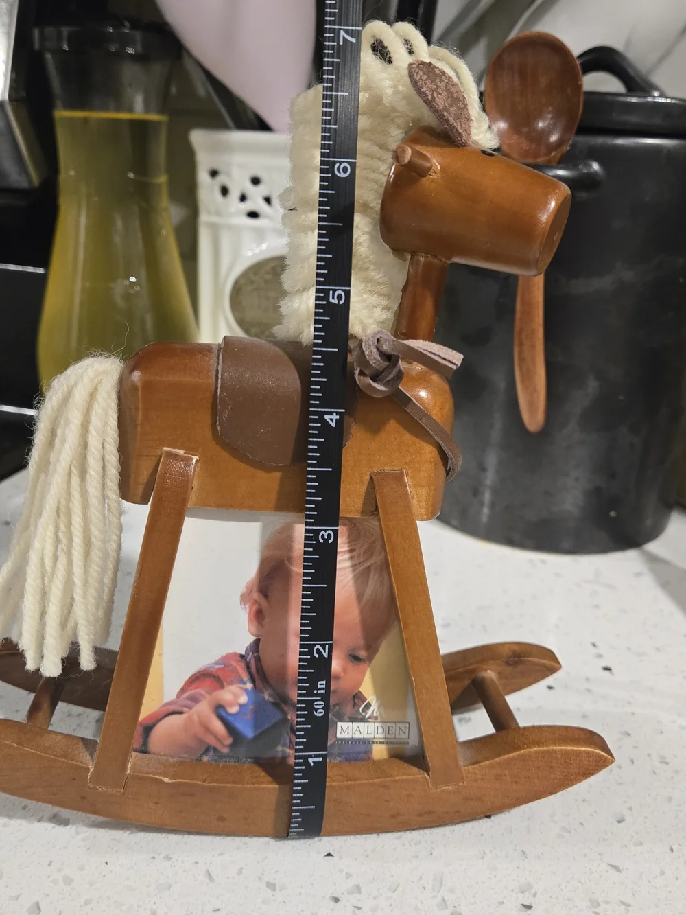 Vintage Malden Brown Wooden Rocking Horse Picture Frame